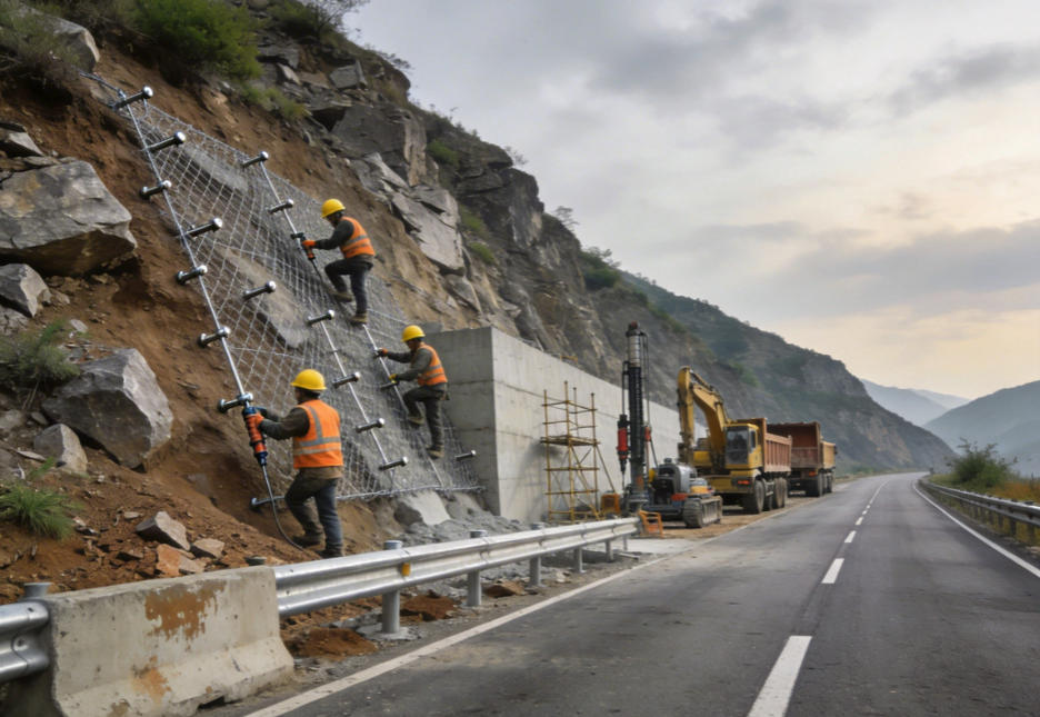 横栏镇公路道路护坡